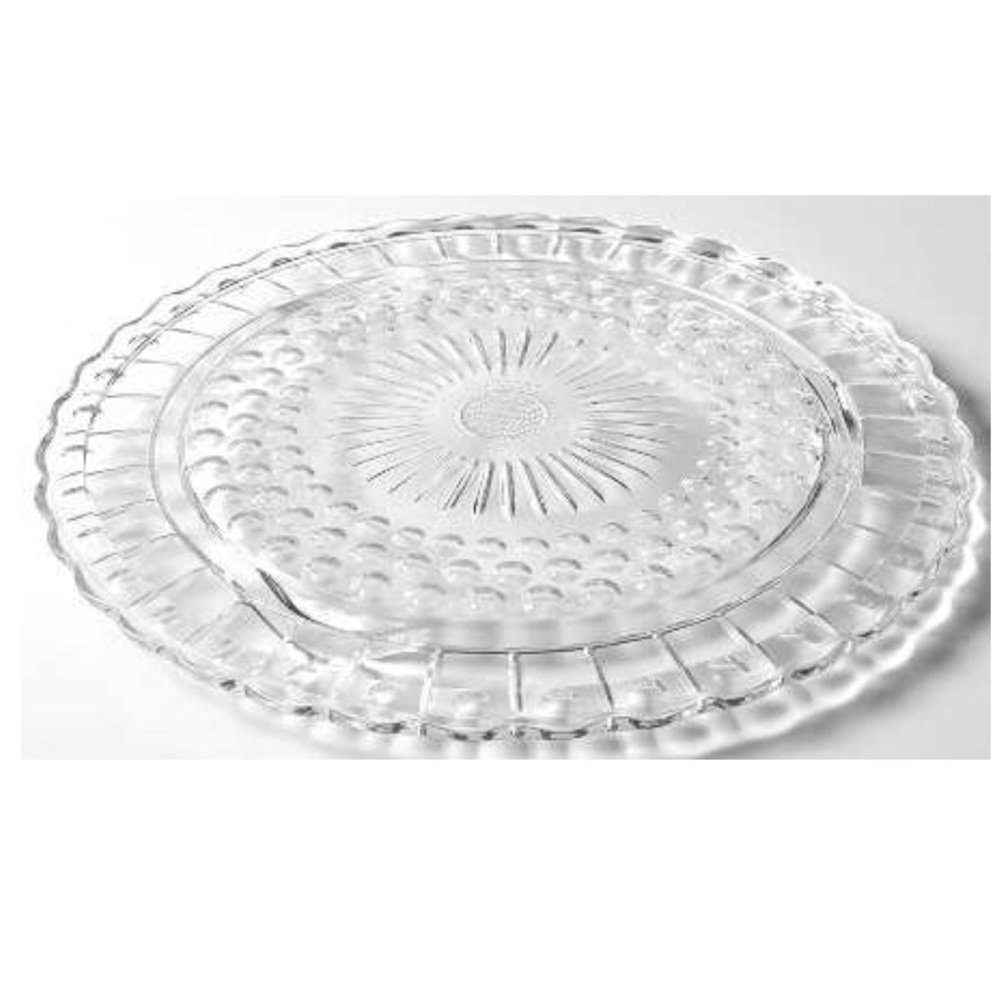 Vintage FEDERAL GLASS Footed Cake Plate 2889 Clear